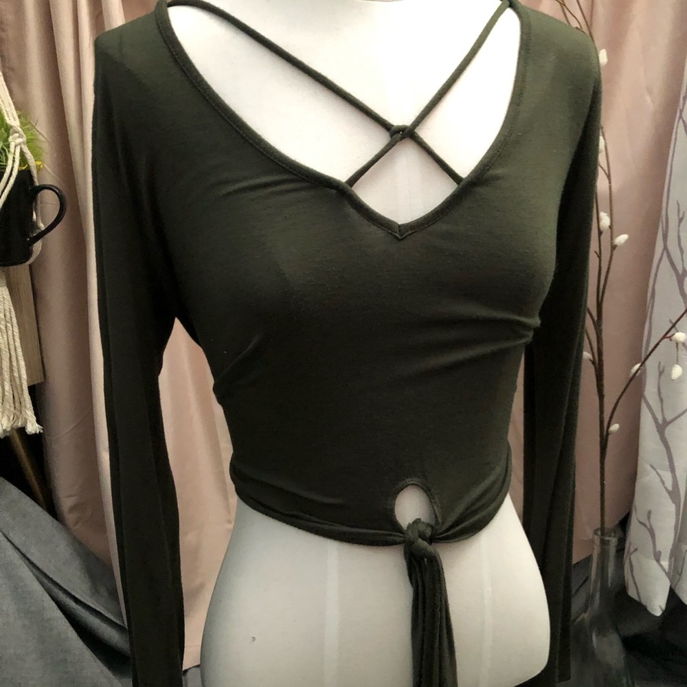 Long sleeve crop top. Super soft. - Picture 2 of 7